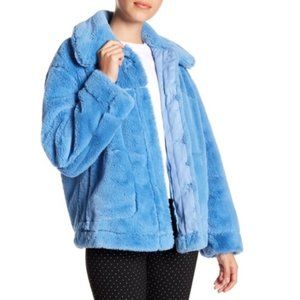 Urban Republic Sky Blue Faux Fur Jacket